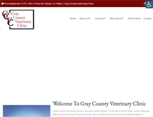 Tablet Screenshot of graycountyvet.com